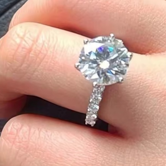 Private Label Jewelry - White Topaz Halo Engagement Ring - White Gold